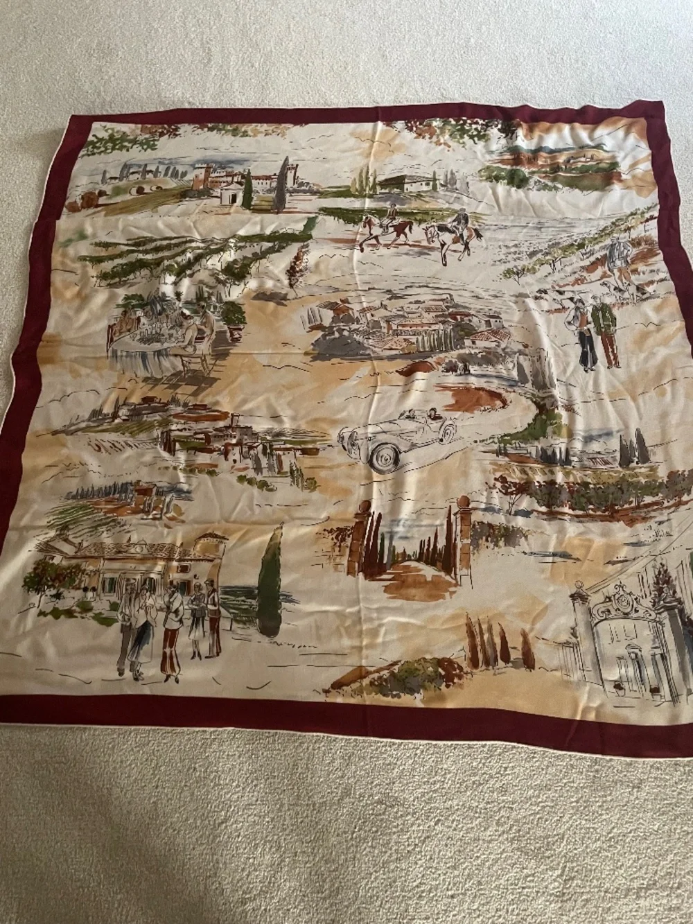 Loro Piana Ivory September Val D'orcia Cashmere & Silk Scarf